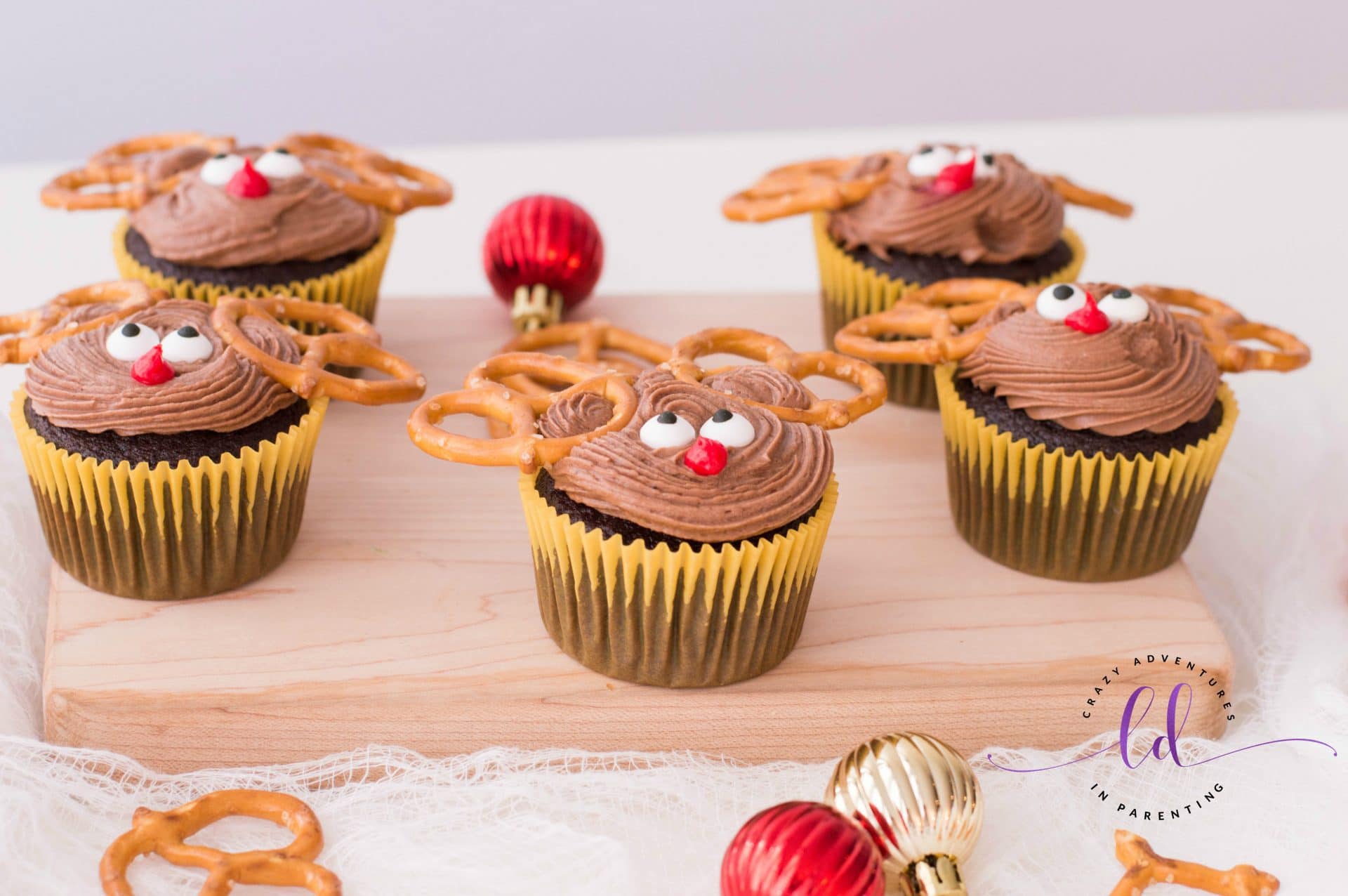 Christmas Reindeer Cupcakes