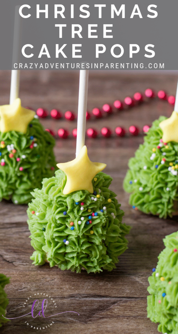 Christmas Tree Cake Pops Crazy Adventures in Parenting