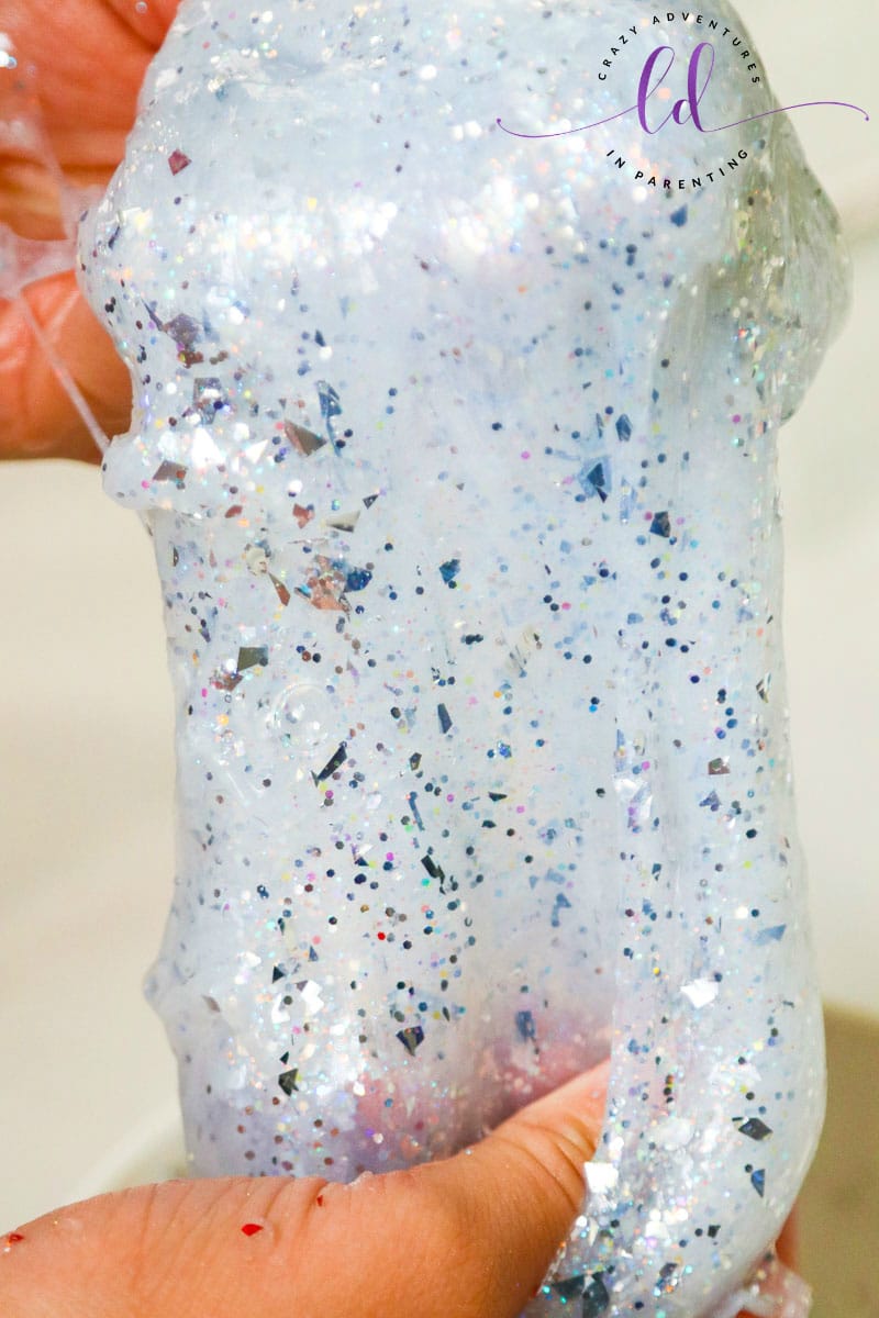 DIY Frozen Slime Recipe with Glitter