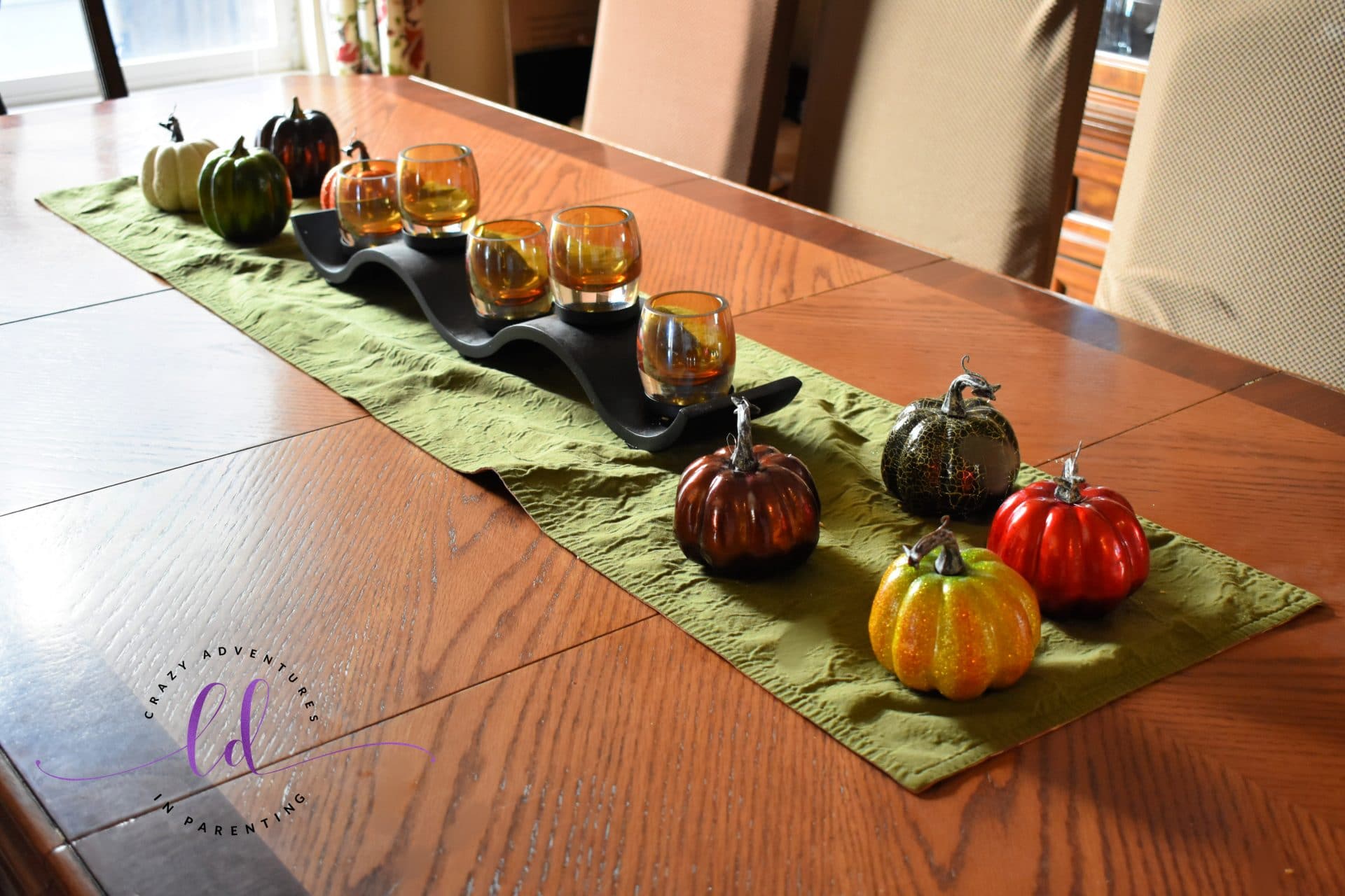 Dining Room Table Halloween and Fall Decor
