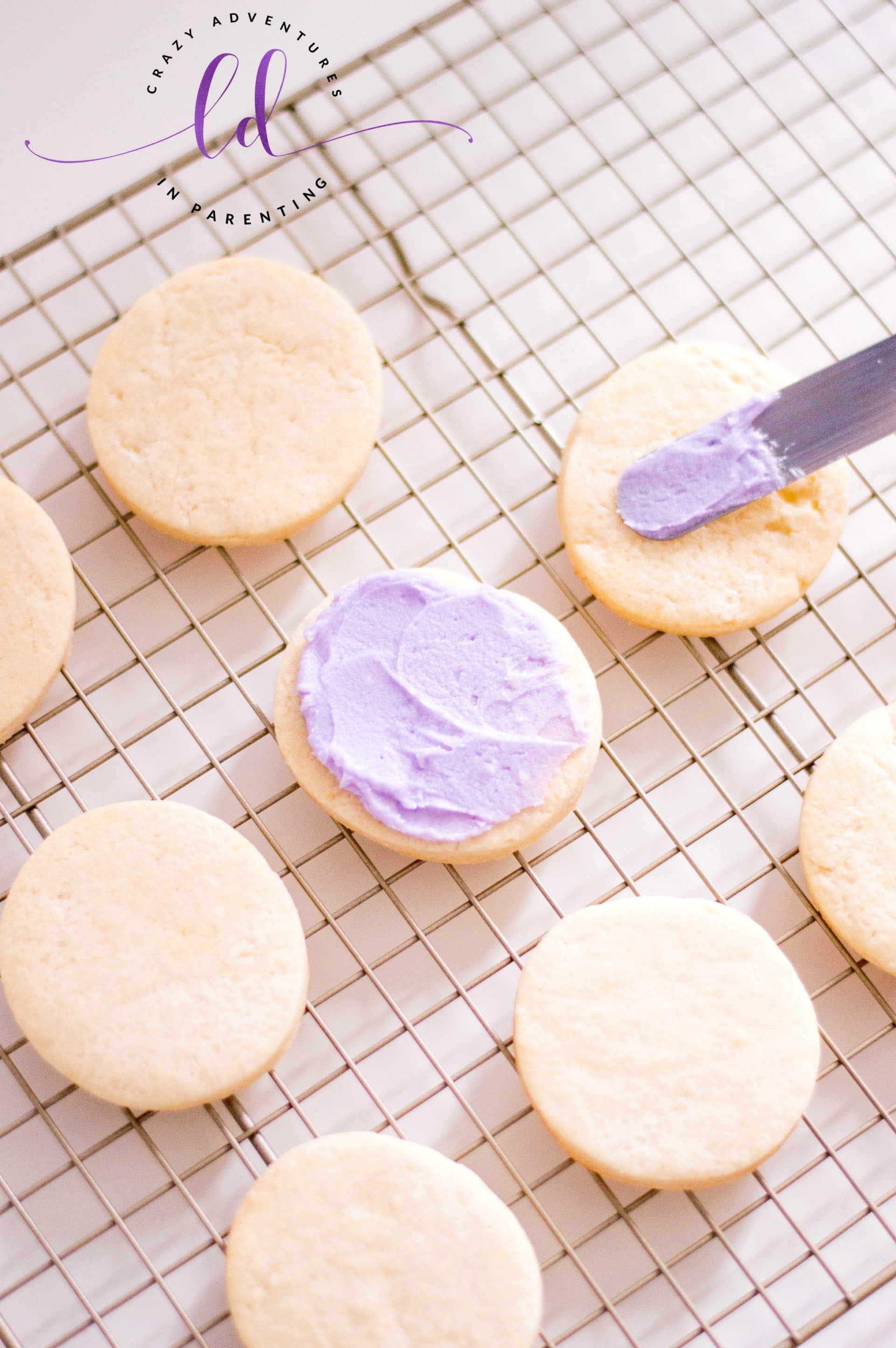 Frosting the Unicorn Cookies