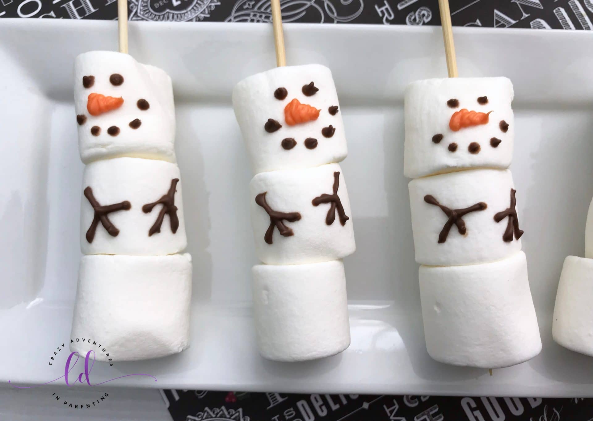 Marshmallow Snowman Stirrers for Holiday Parties
