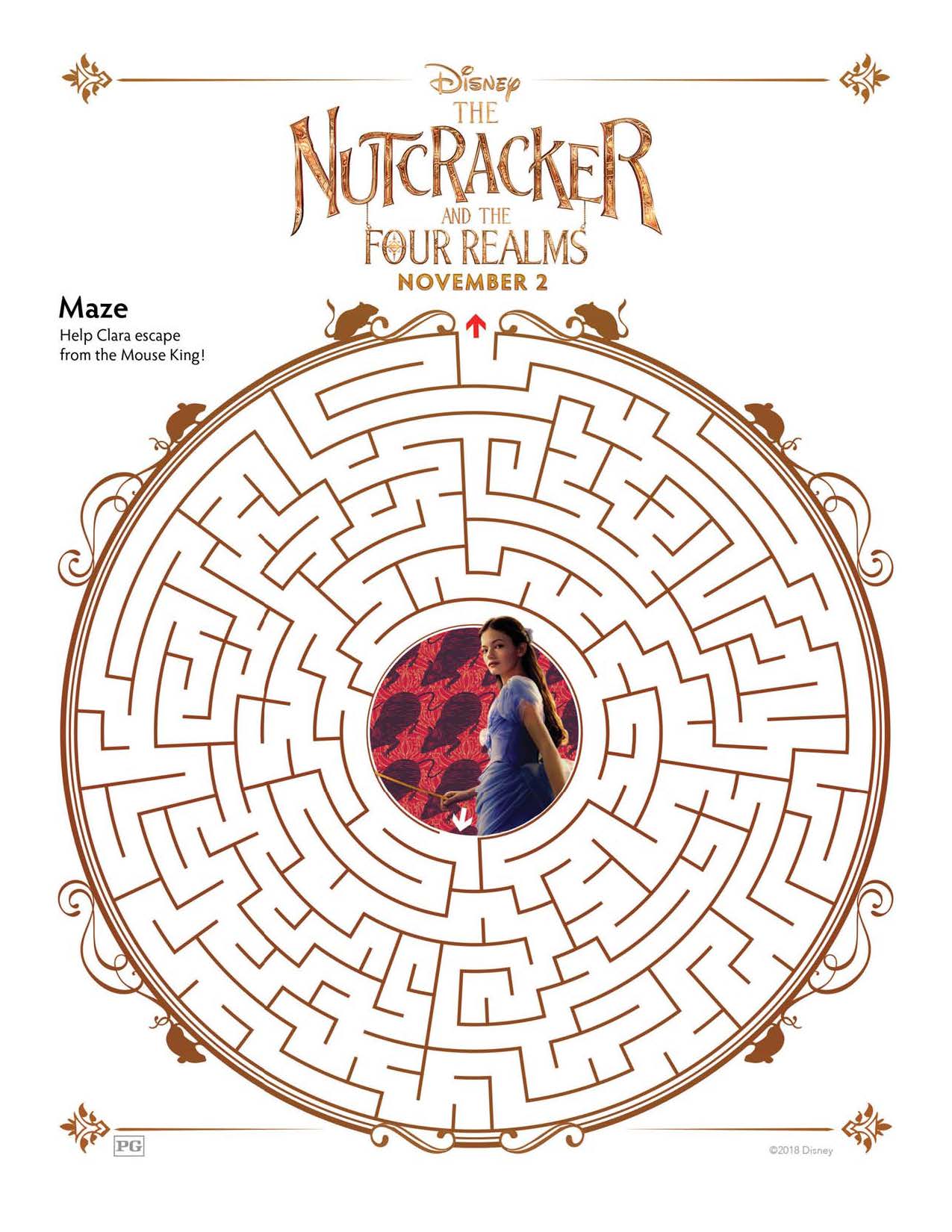 Maze - The Nutcracker and The Four Realms Coloring Pages and Activity Sheets