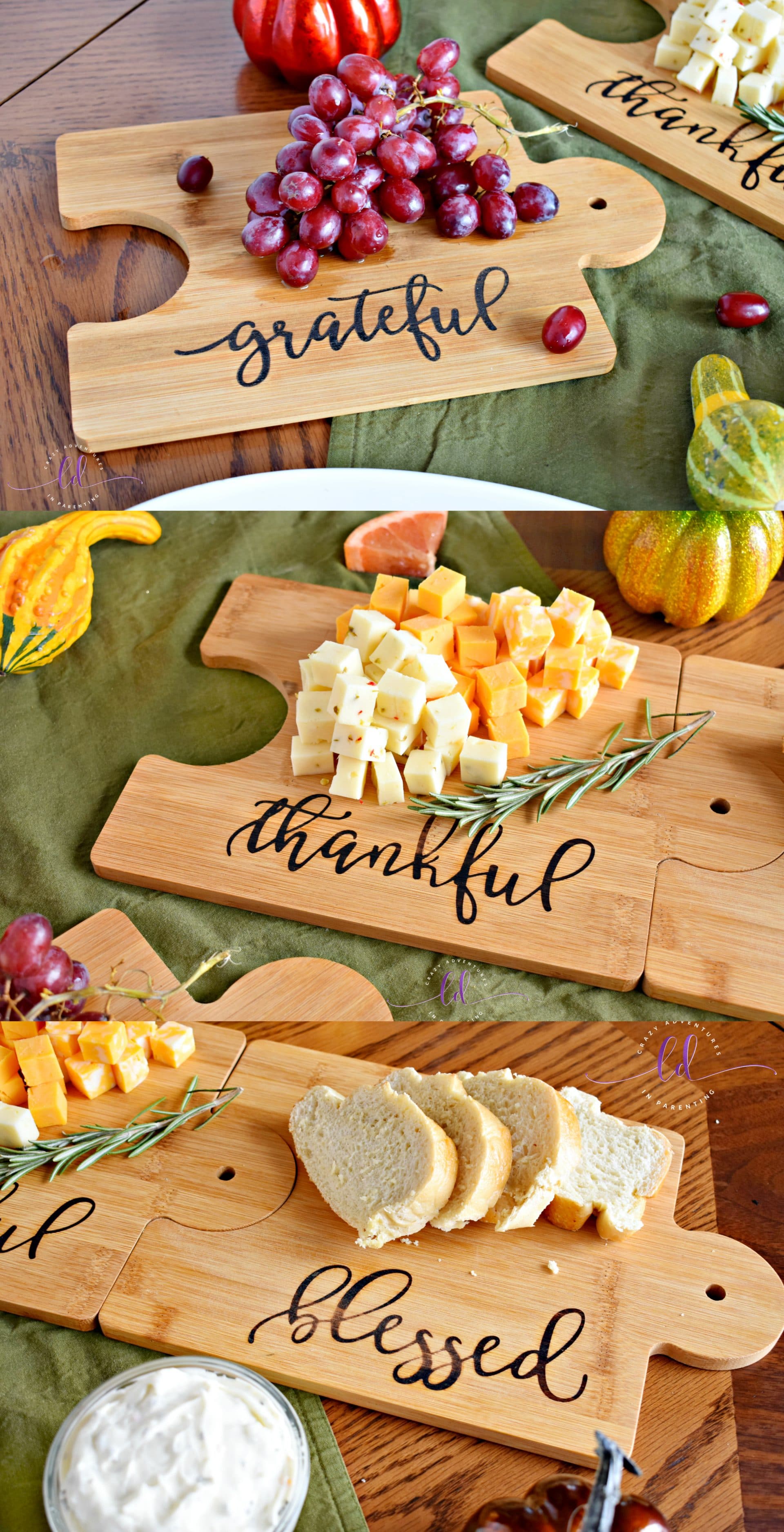 Precious Moments Bountiful Blessings Grateful Thankful Blessed Cutting Board Set Holiday Collection