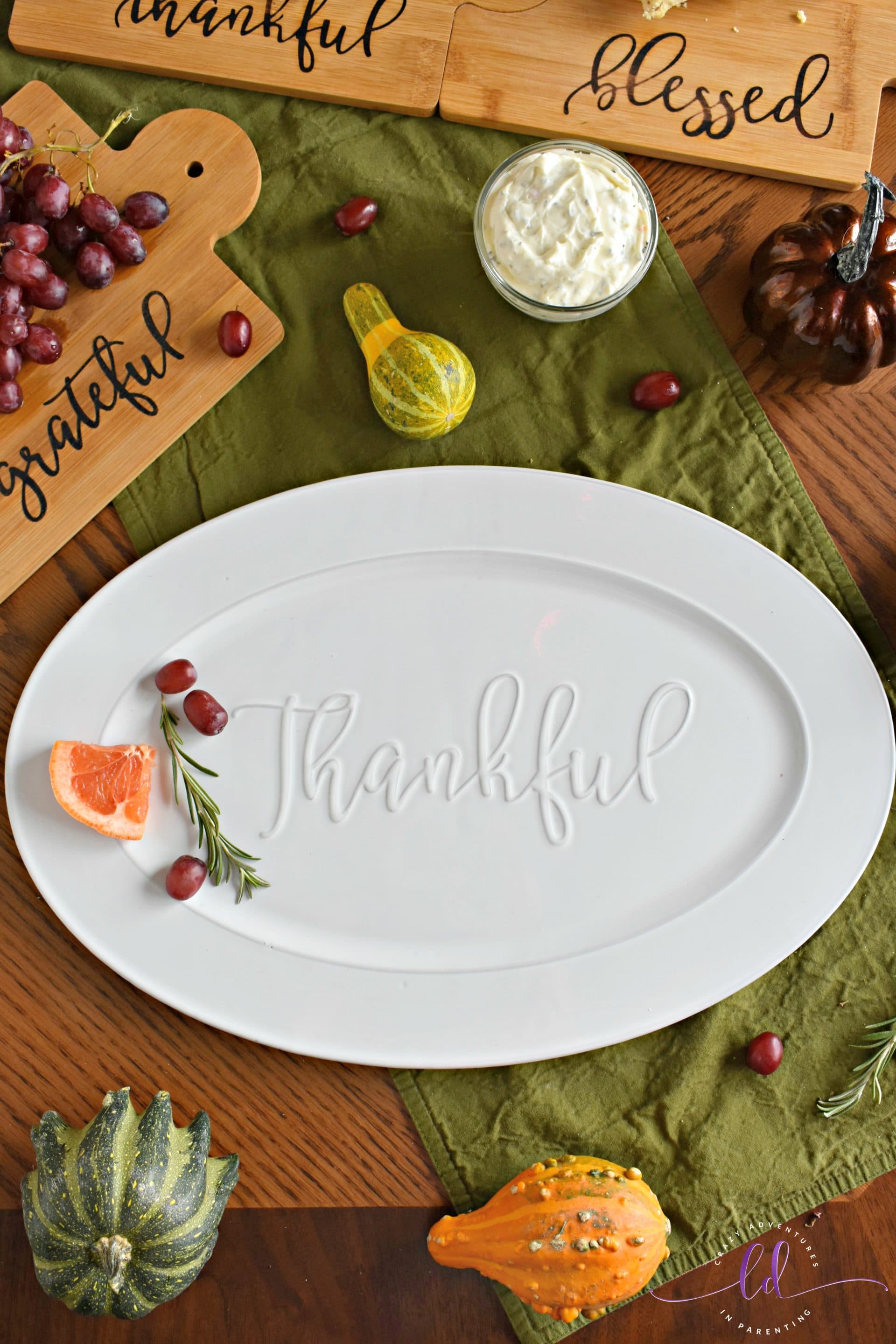 Precious Moments Bountiful Blessings Thankful Ceramic Serving Platter at Bed Bath and Beyond