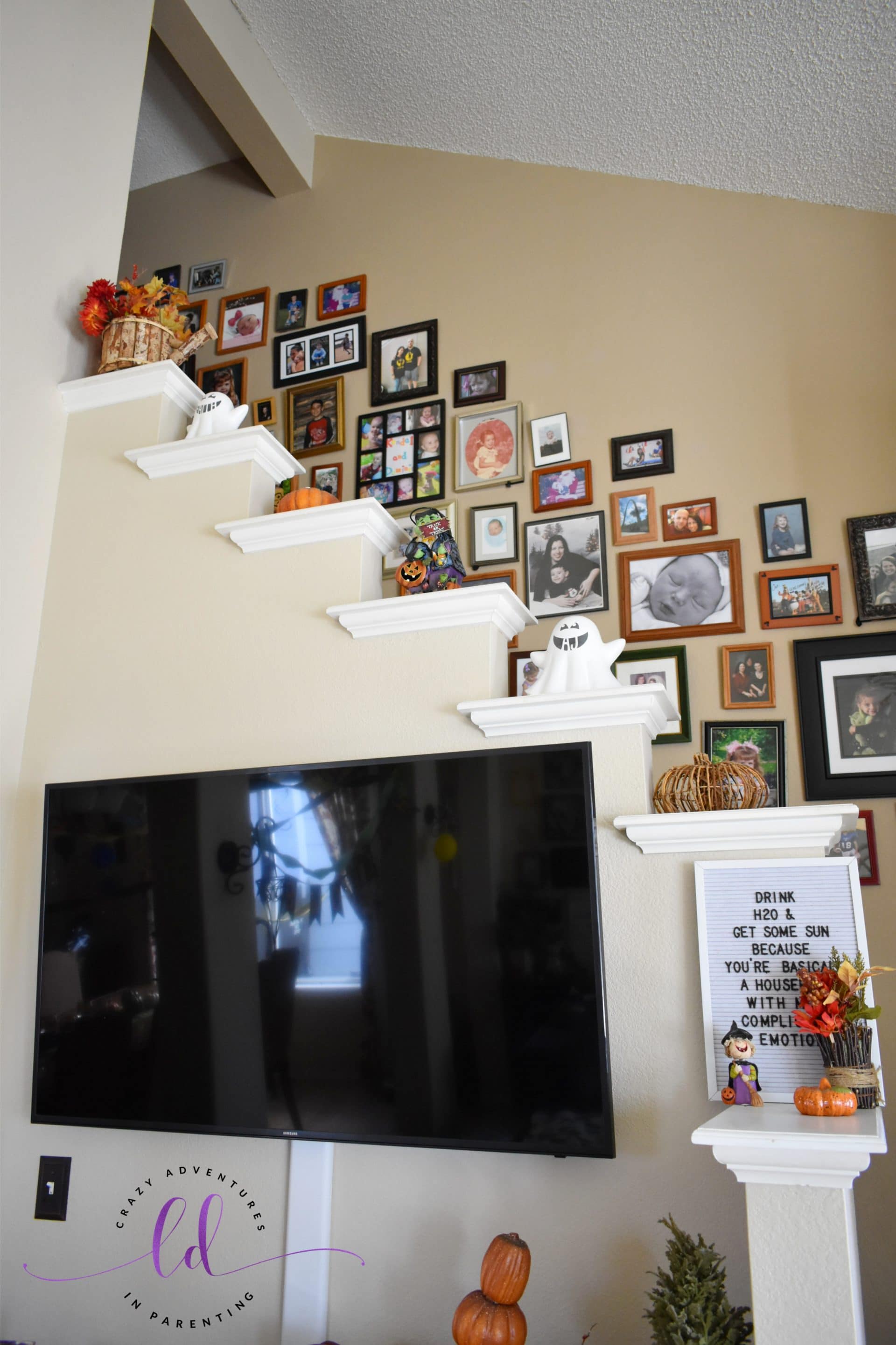 Stairs Ledge Halloween and Fall Decor