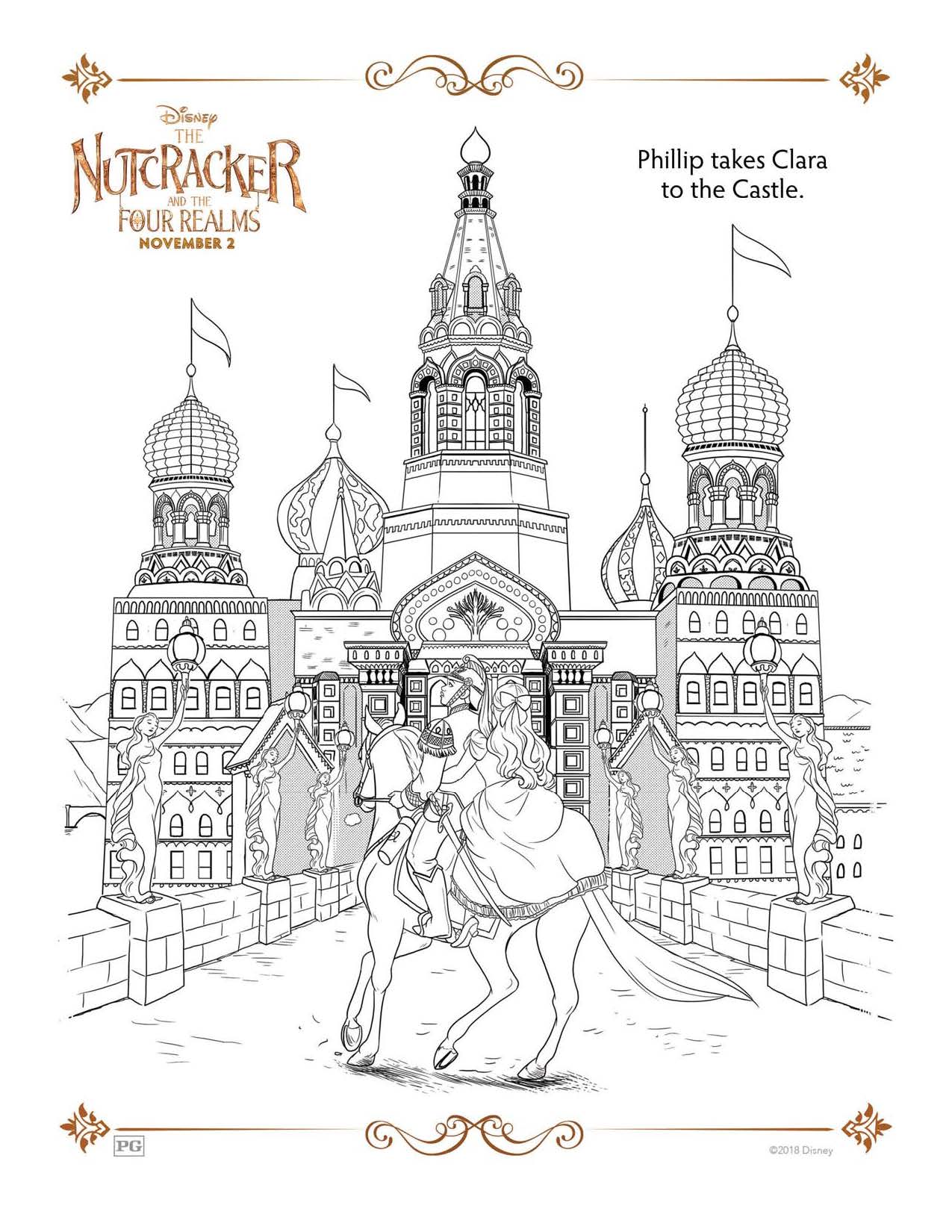 The Castle - The Nutcracker and The Four Realms Coloring Pages and Activity Sheets