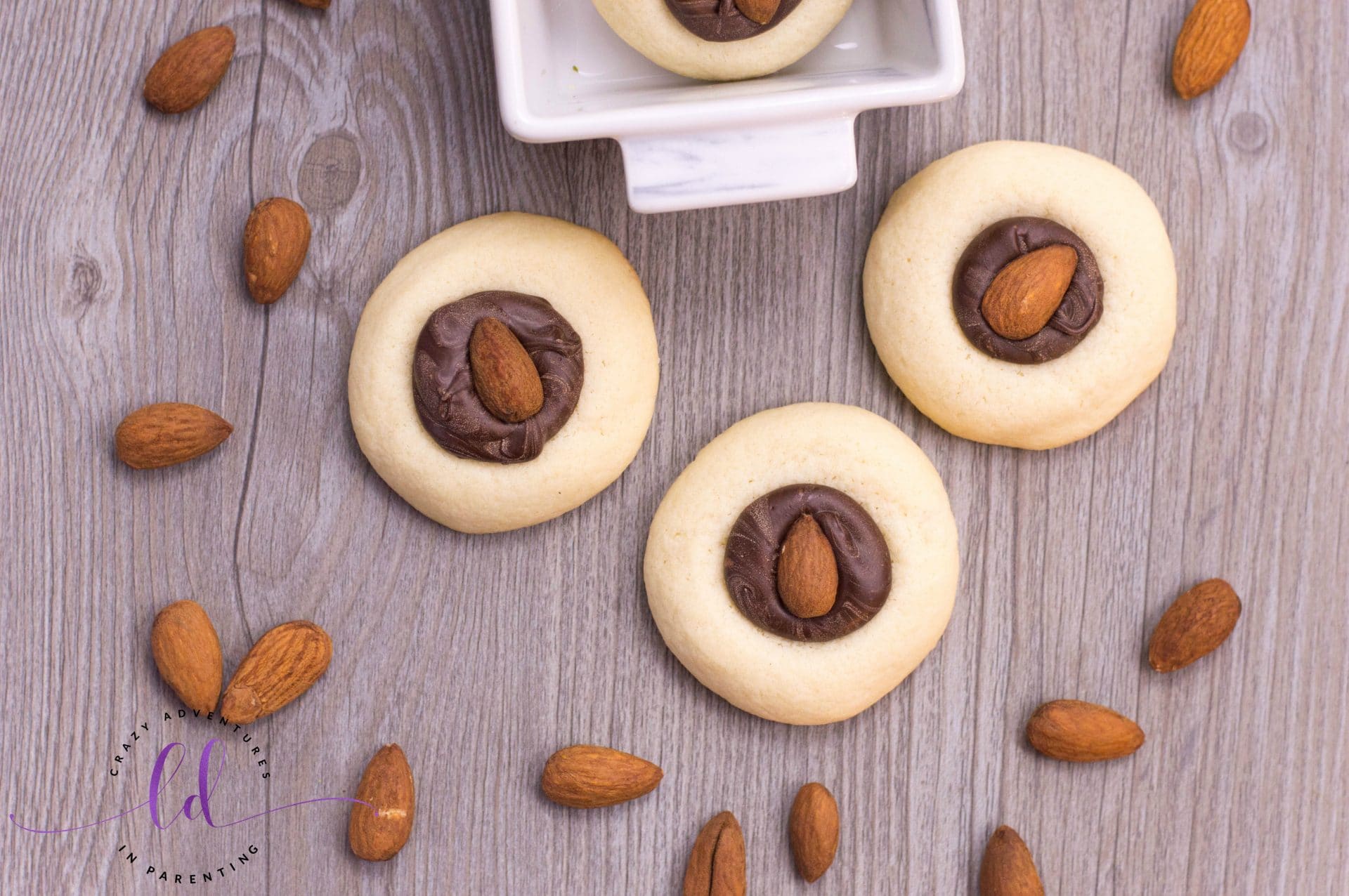 Best Chocolate Almond Thumbprint Cookies