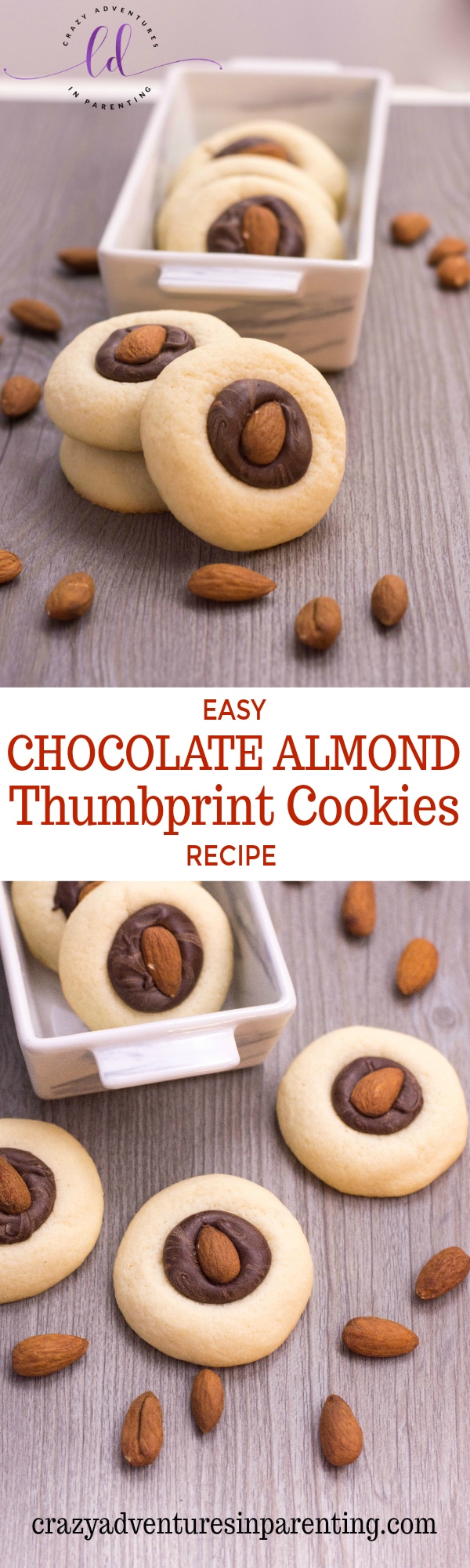 Easy Chocolate Almond Thumbprint Cookies Recipe