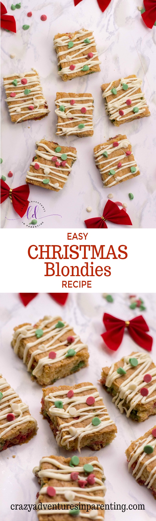 Easy Christmas Blondies Recipe