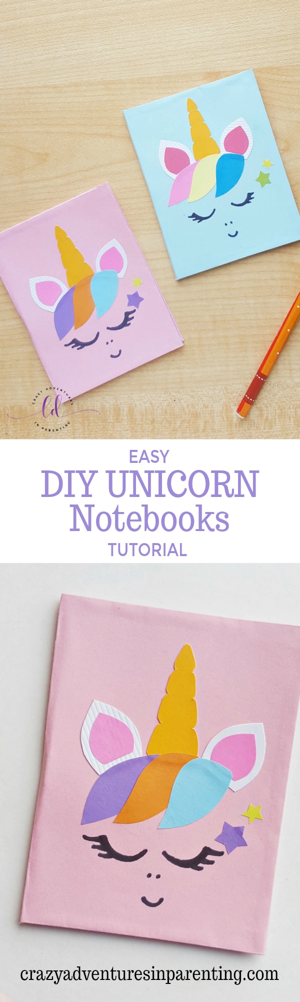 Easy DIY Unicorn Notebooks Tutorial