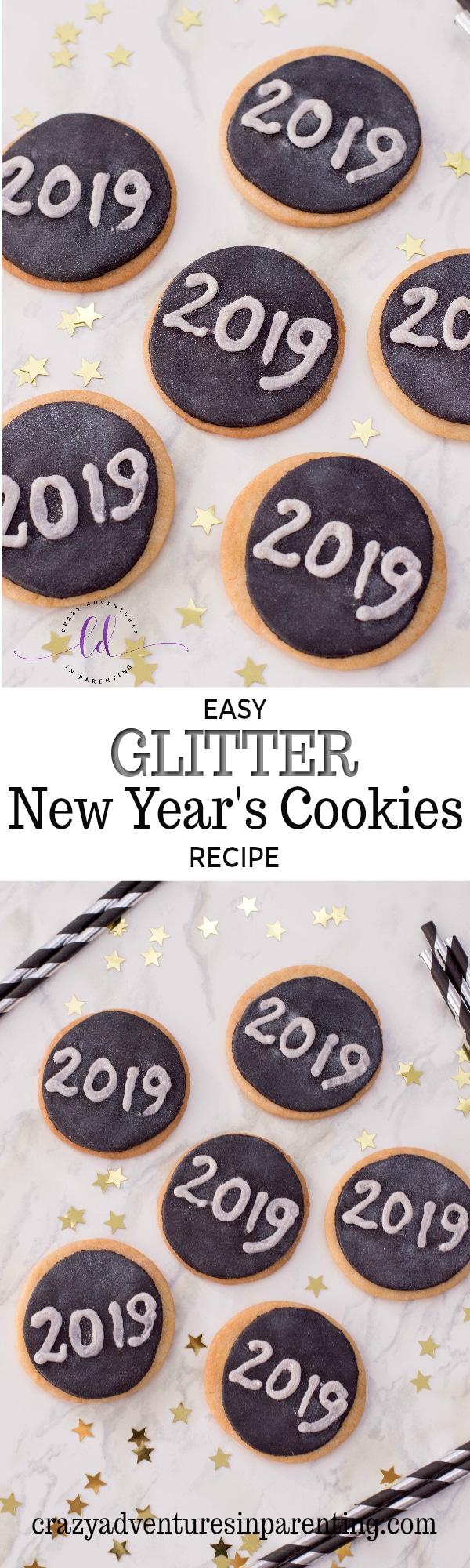 Easy Glitter New Year's Cookies Recipe