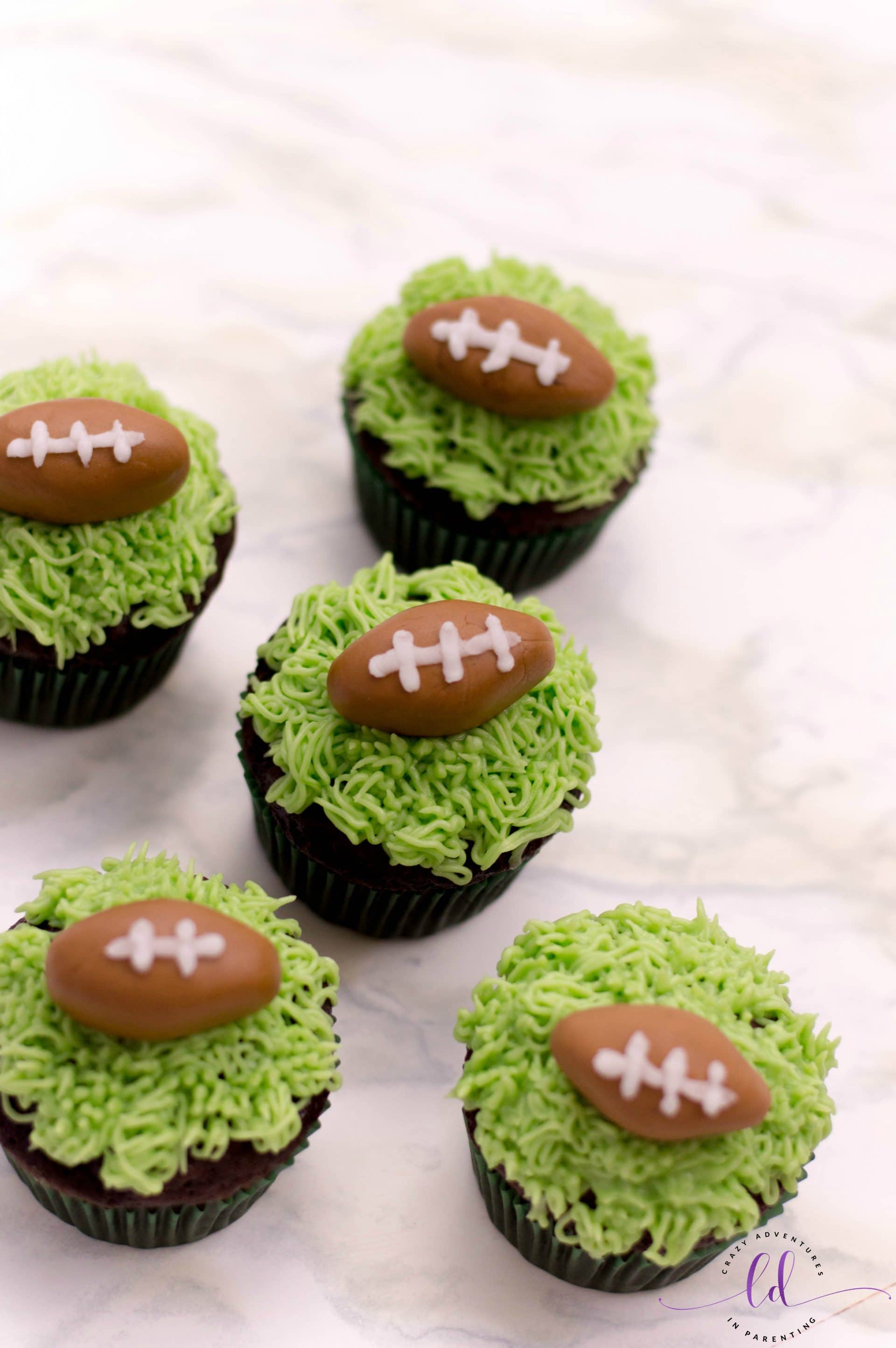 Football Cupcakes for Game Day