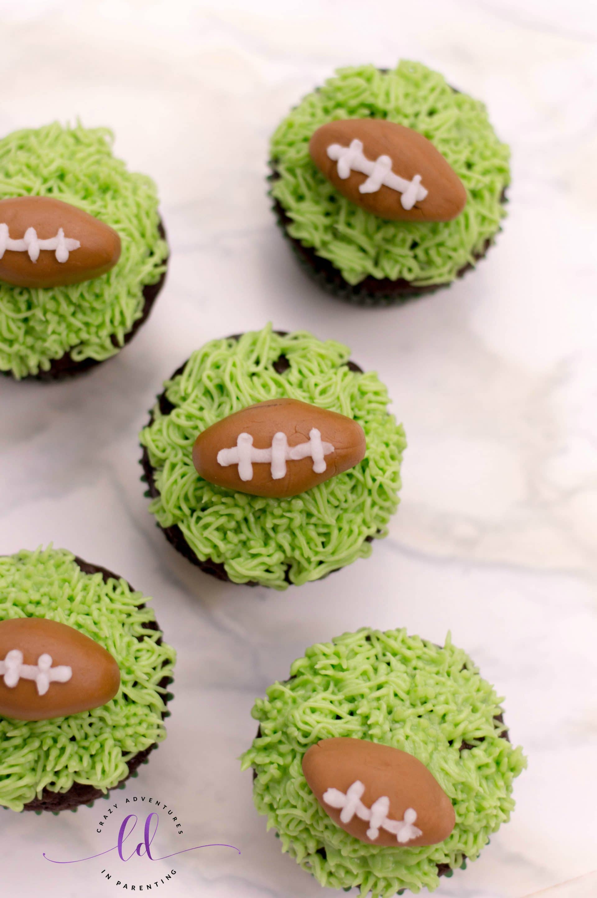 Football Cupcakes for the Big Game