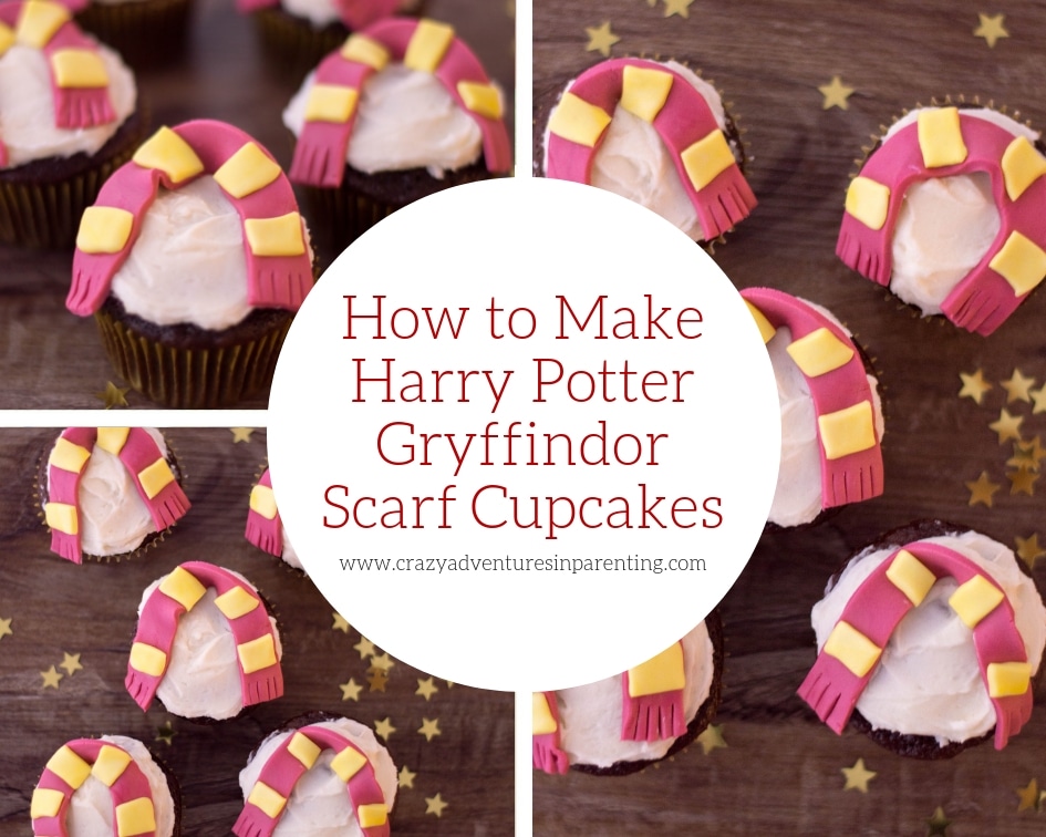How to Make Harry Potter Gryffindor Scarf Cupcakes