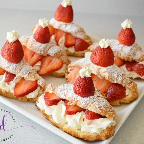 Mini Strawberry Shortcake Croissants