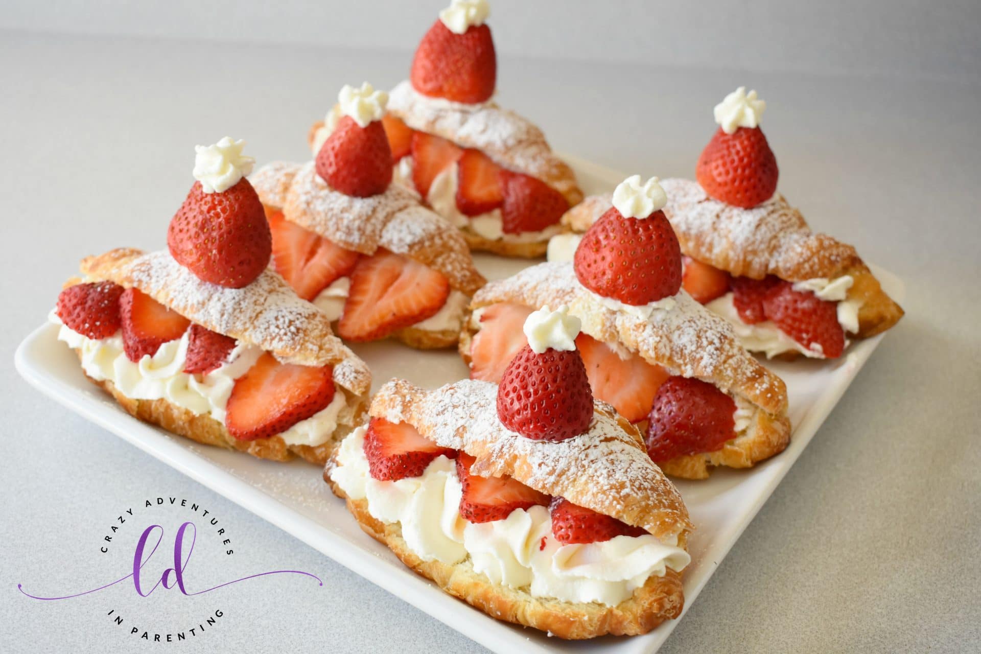Mini Strawberry Shortcake Croissants