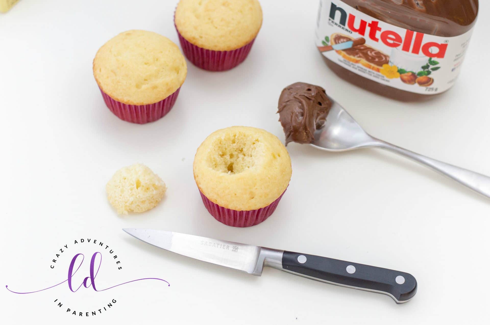 Cut out for Nutella for Poop Emoji Cupcakes