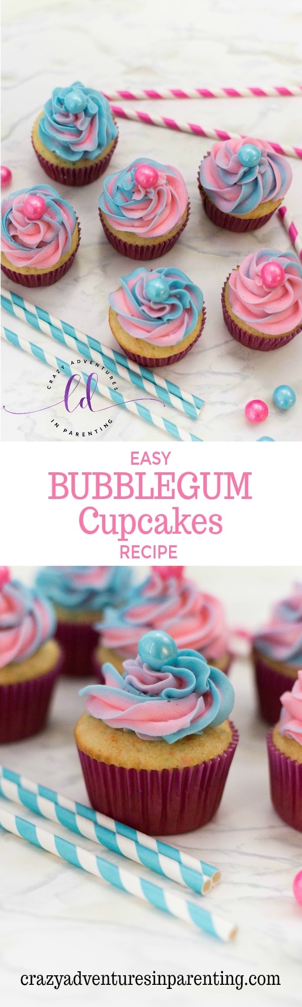 Easy Bubblegum Cupcakes Recipe