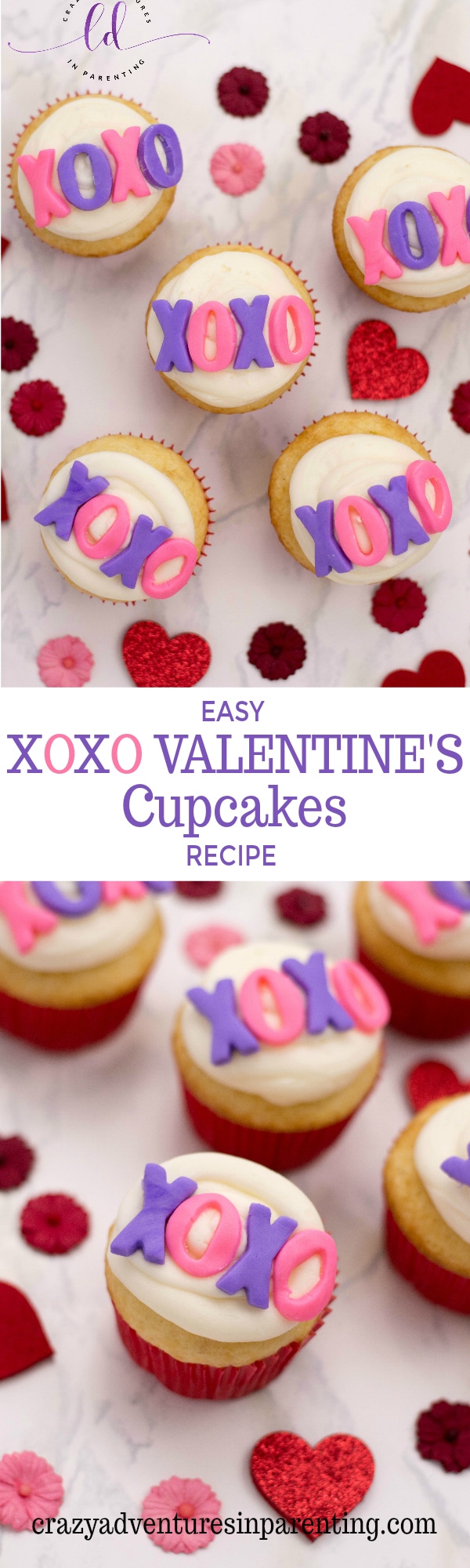 Easy XOXO Valentine's Cupcakes Recipe