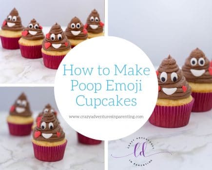 Poop Emoji Cupcakes with Nutella Filling | Crazy Adventures in Parenting