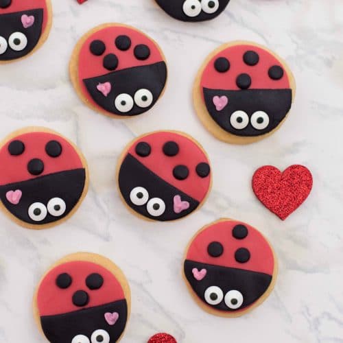 Lovebug Ladybug Cookies for Valentine's Day