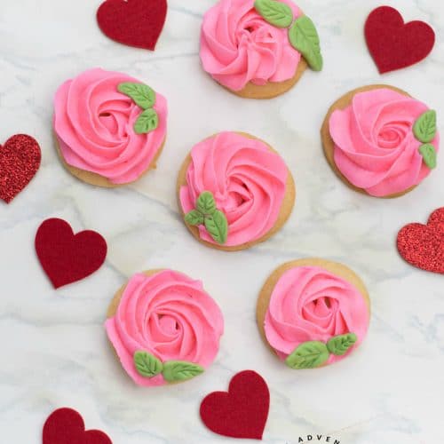 Pink Rose Sugar Cookies Tutorial
