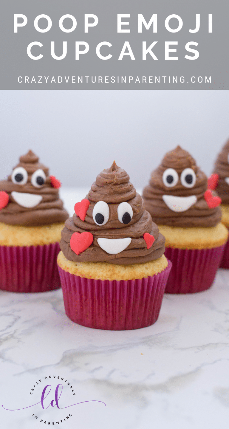 Poop Emoji Cupcakes with Nutella Filling | Crazy Adventures in Parenting