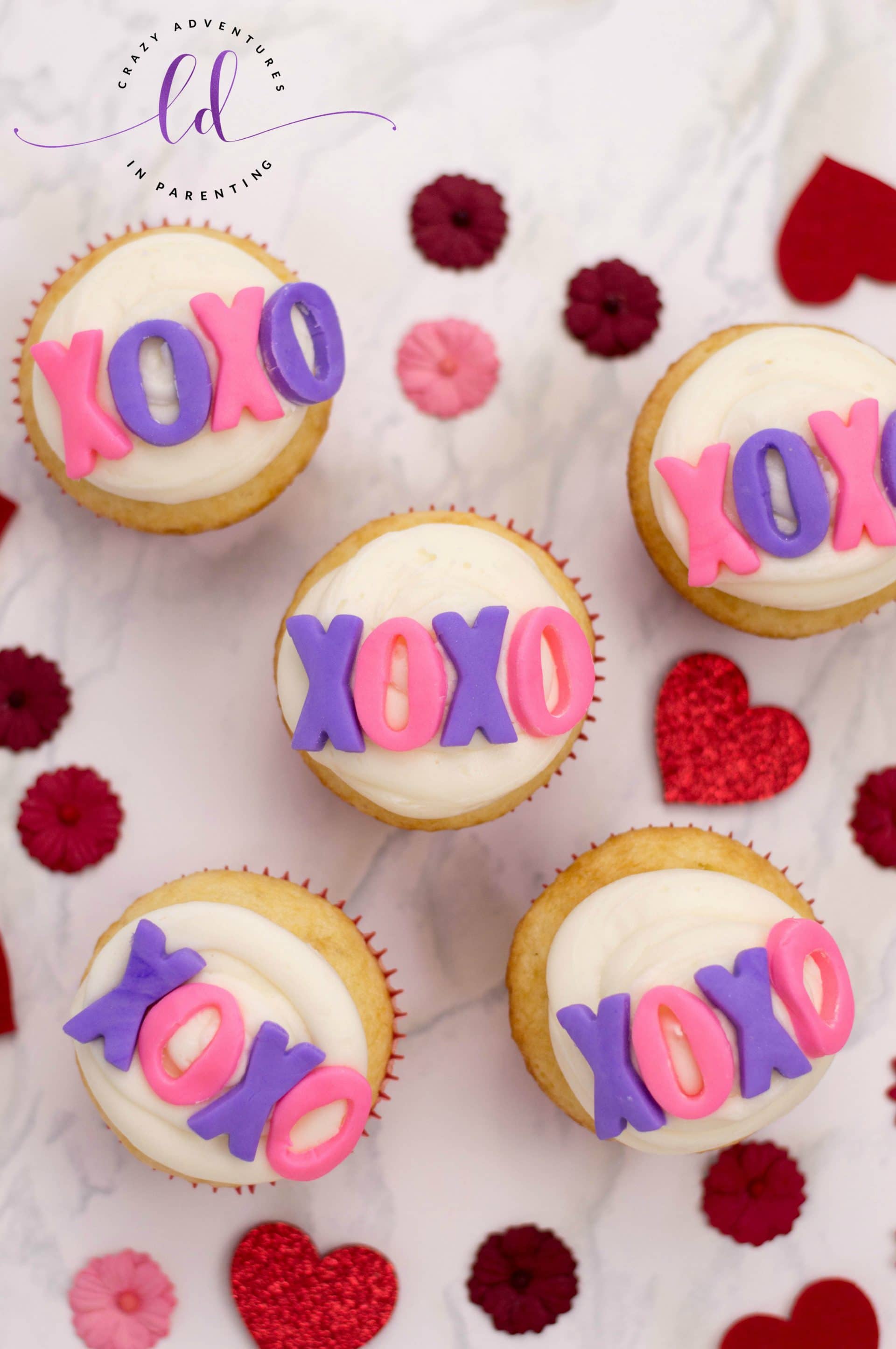 Simple XOXO Valentine's Cupcakes Recipe