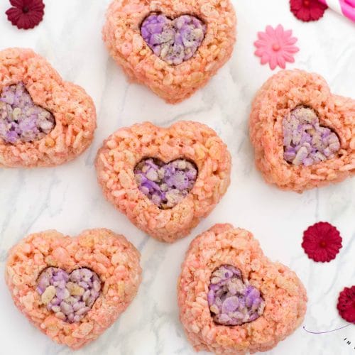 Valentine's Rice Krispies Treats Hearts