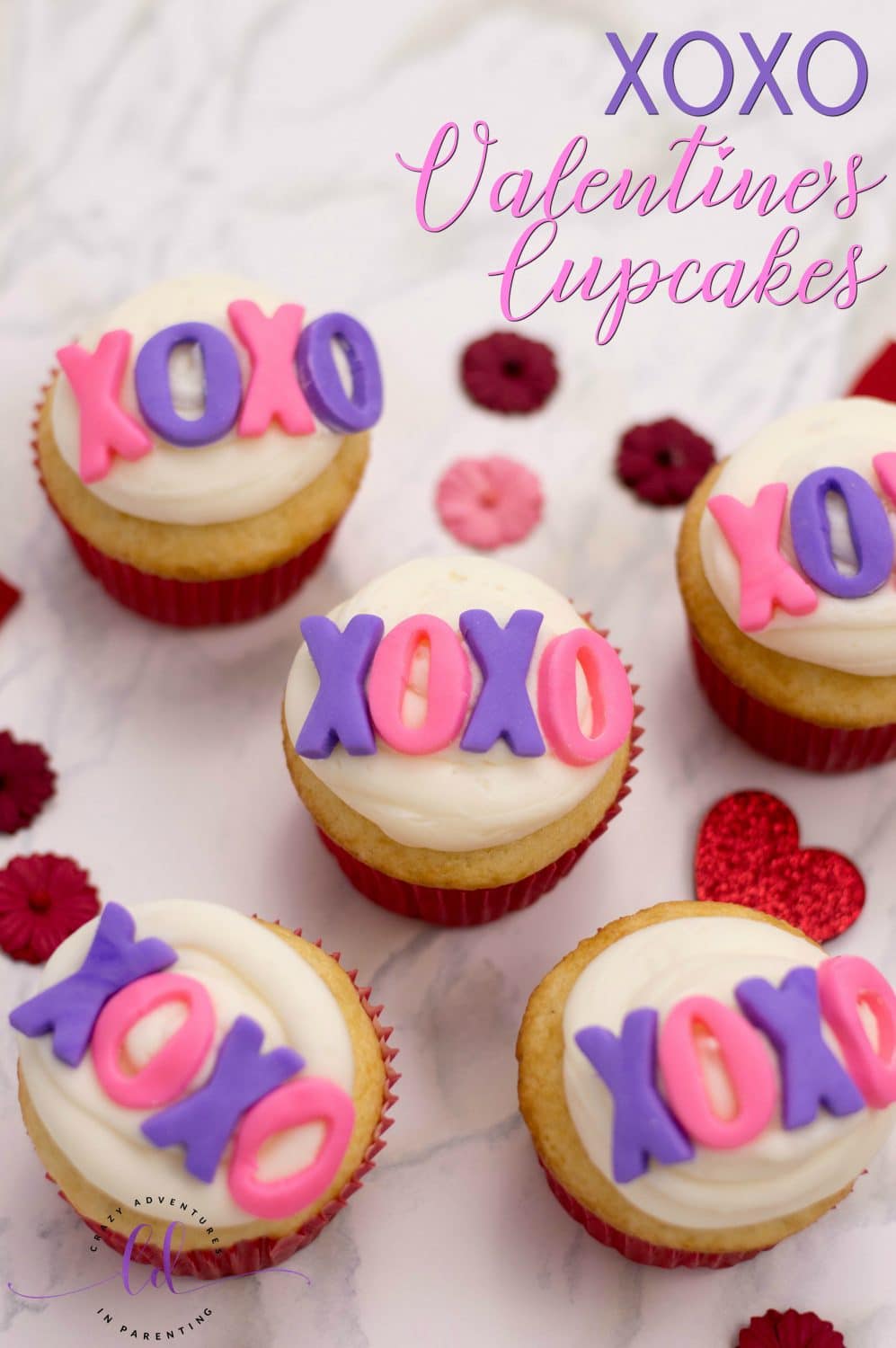 XOXO Valentine's Cupcakes