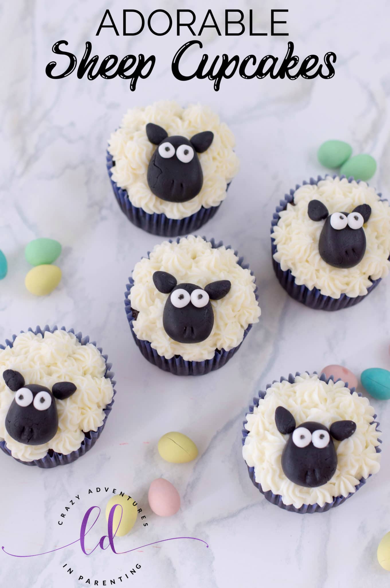 Adorable Sheep Cupcakes
