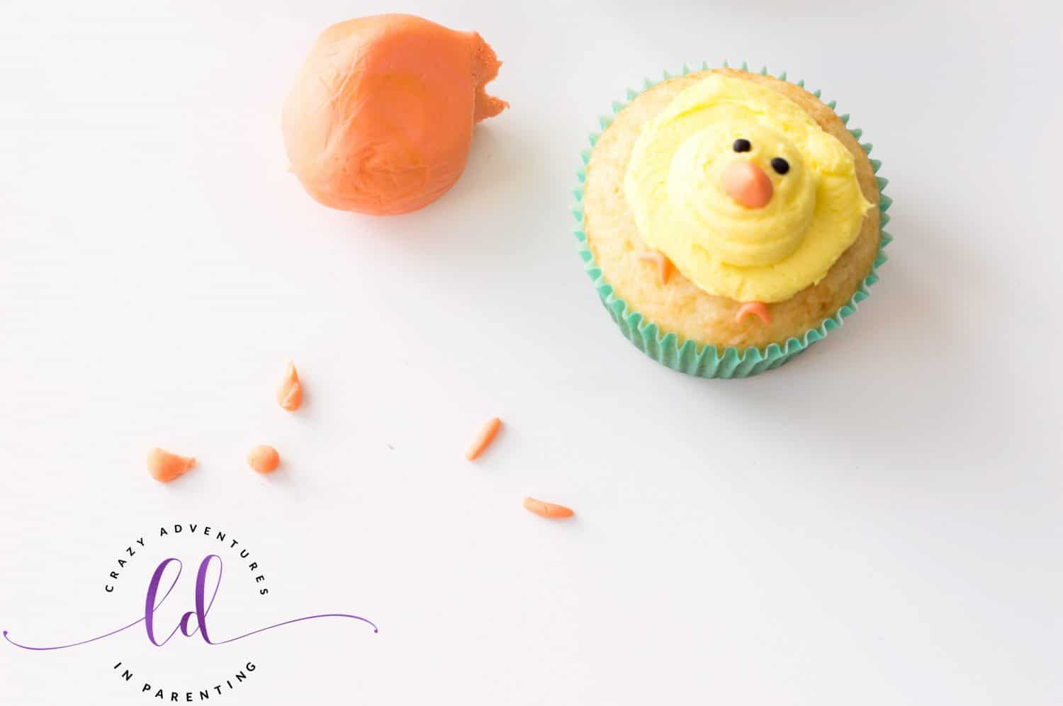 Beaks and Legs for Chick Cupcakes
