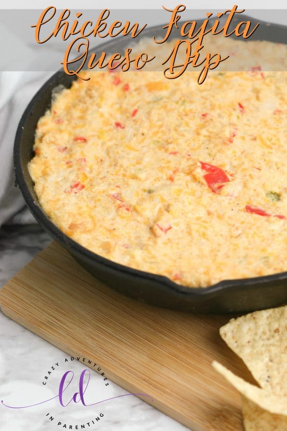 Chicken Fajita Queso Dip Great for Football and Entertaining! Crazy