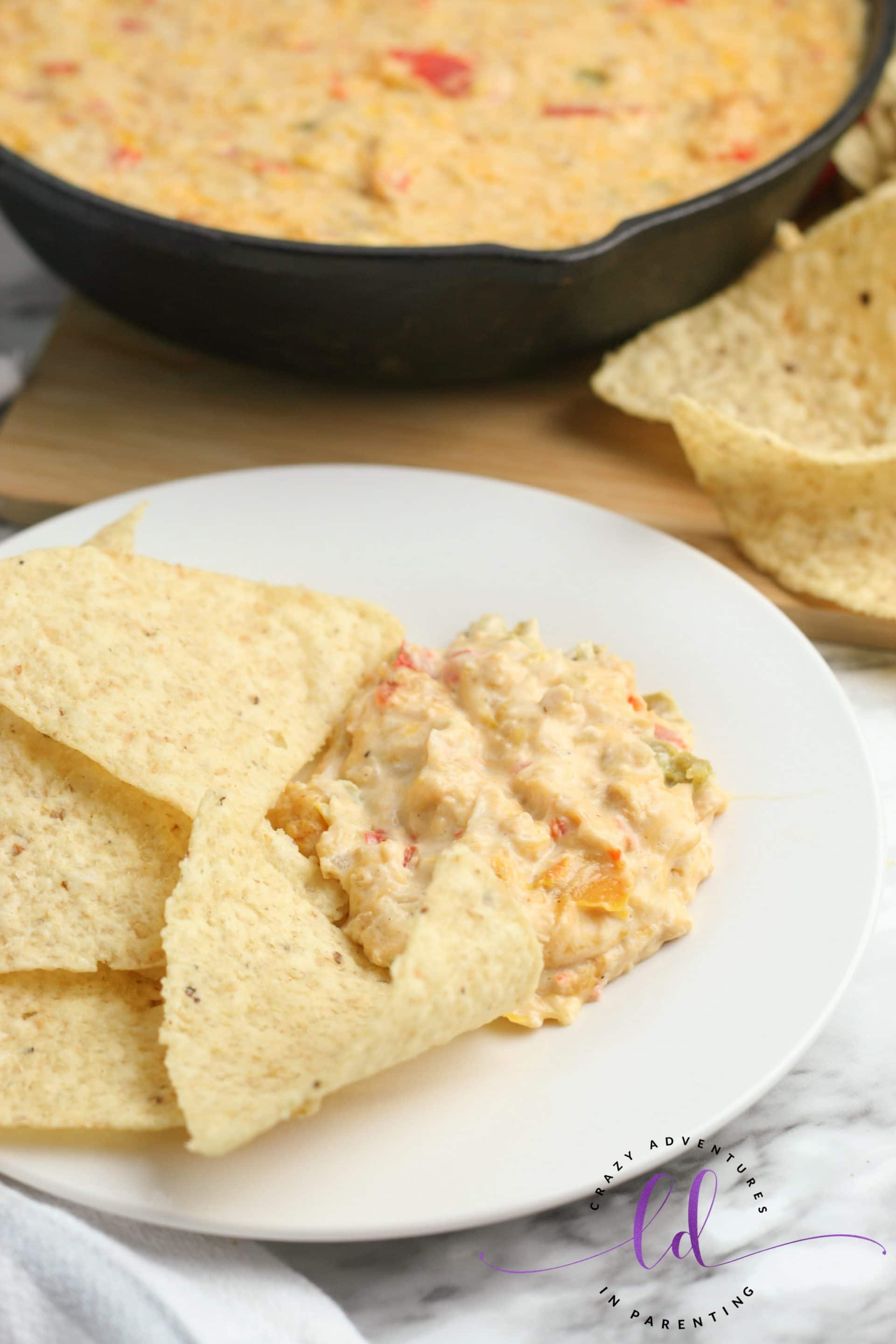 Chicken Fajita Queso Dip Great for Football and Entertaining! Crazy