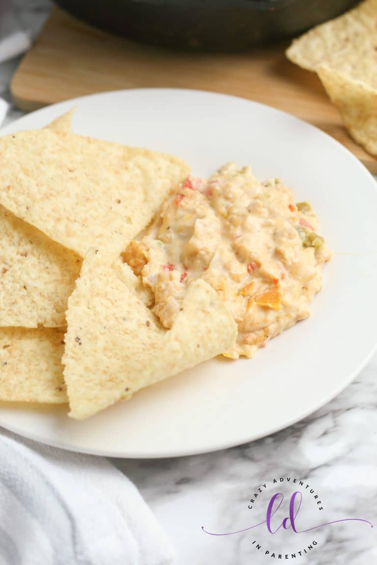 Chicken Fajita Queso Dip Great for Football and Entertaining! Crazy