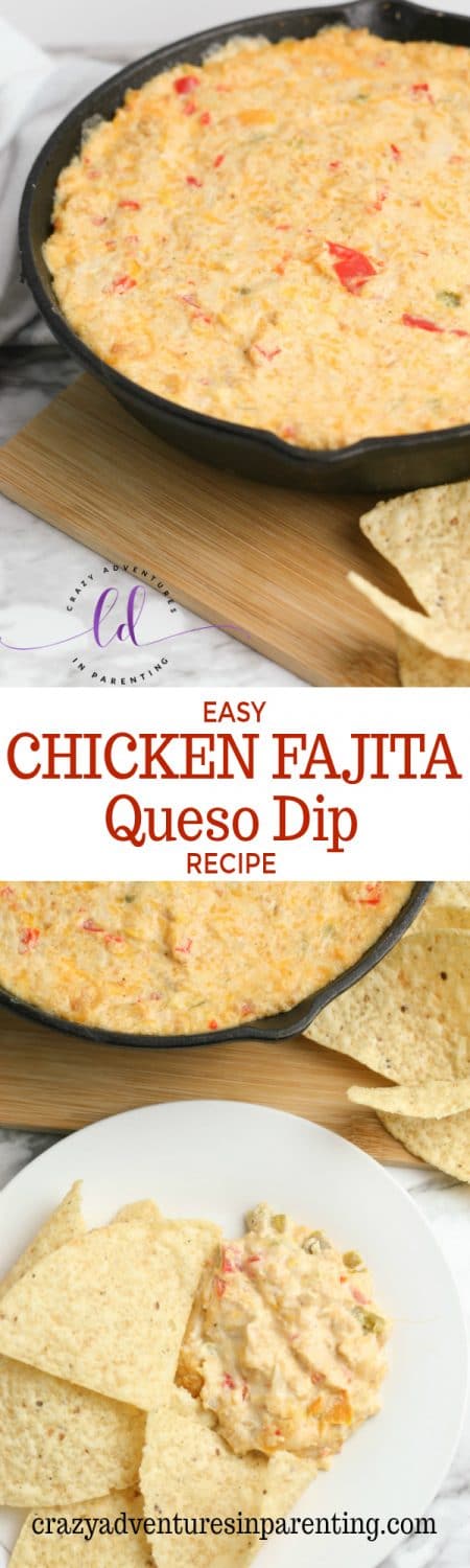Easy Chicken Fajita Queso Dip Recipe