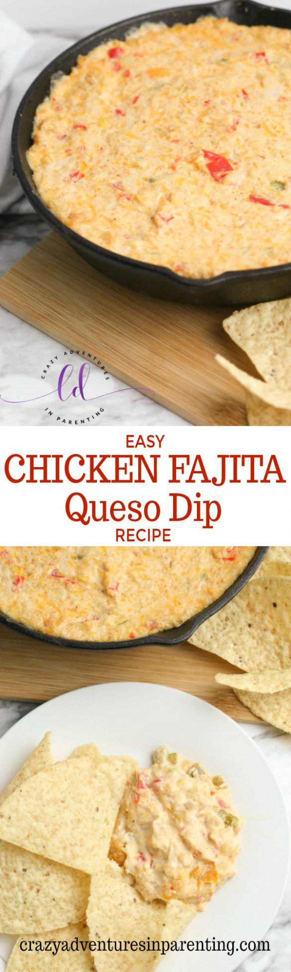 Chicken Fajita Queso Dip Great for Football and Entertaining! Crazy