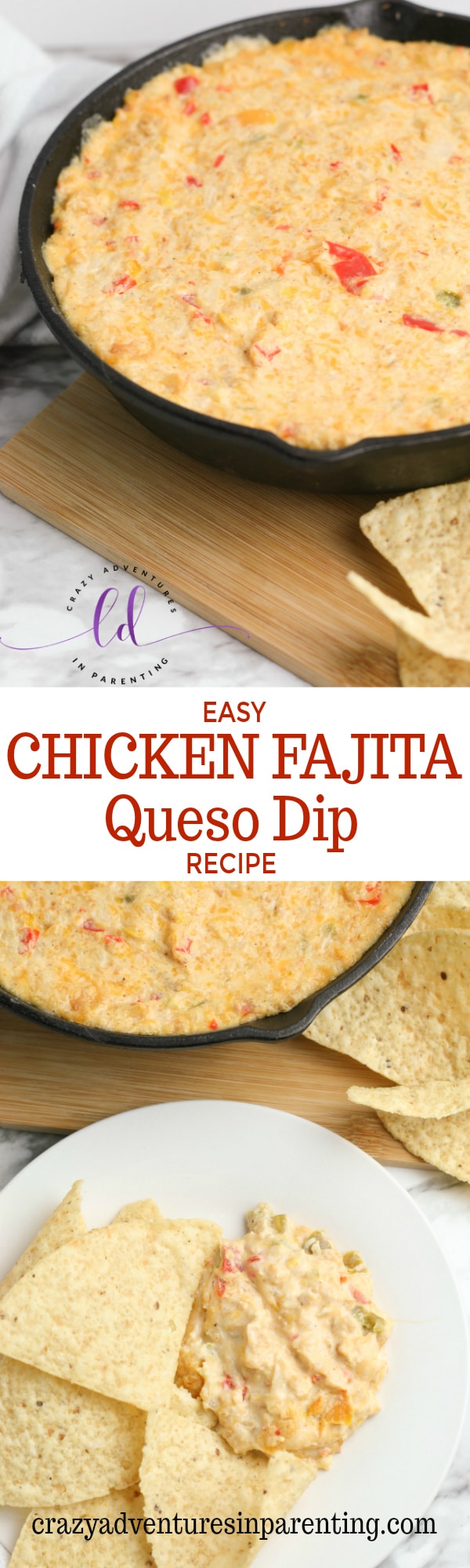 Chicken Fajita Queso Dip Great for Football and Entertaining! Crazy
