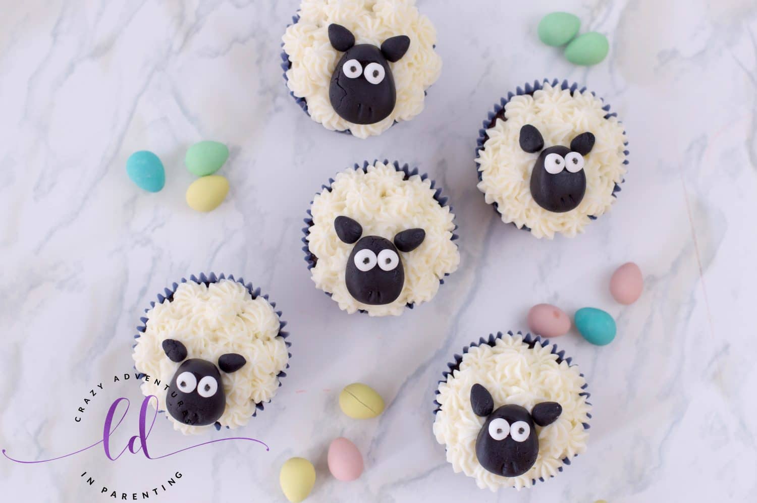Easy Sheep Cupcakes