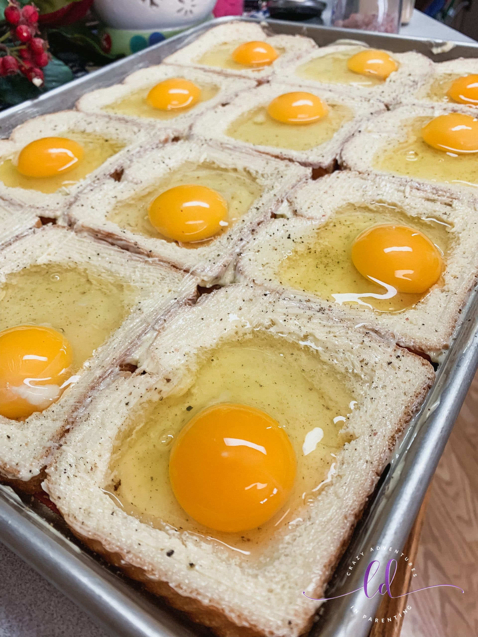 Sheet Pan Cheesy Baked Egg Toast Crazy Adventures in Parenting