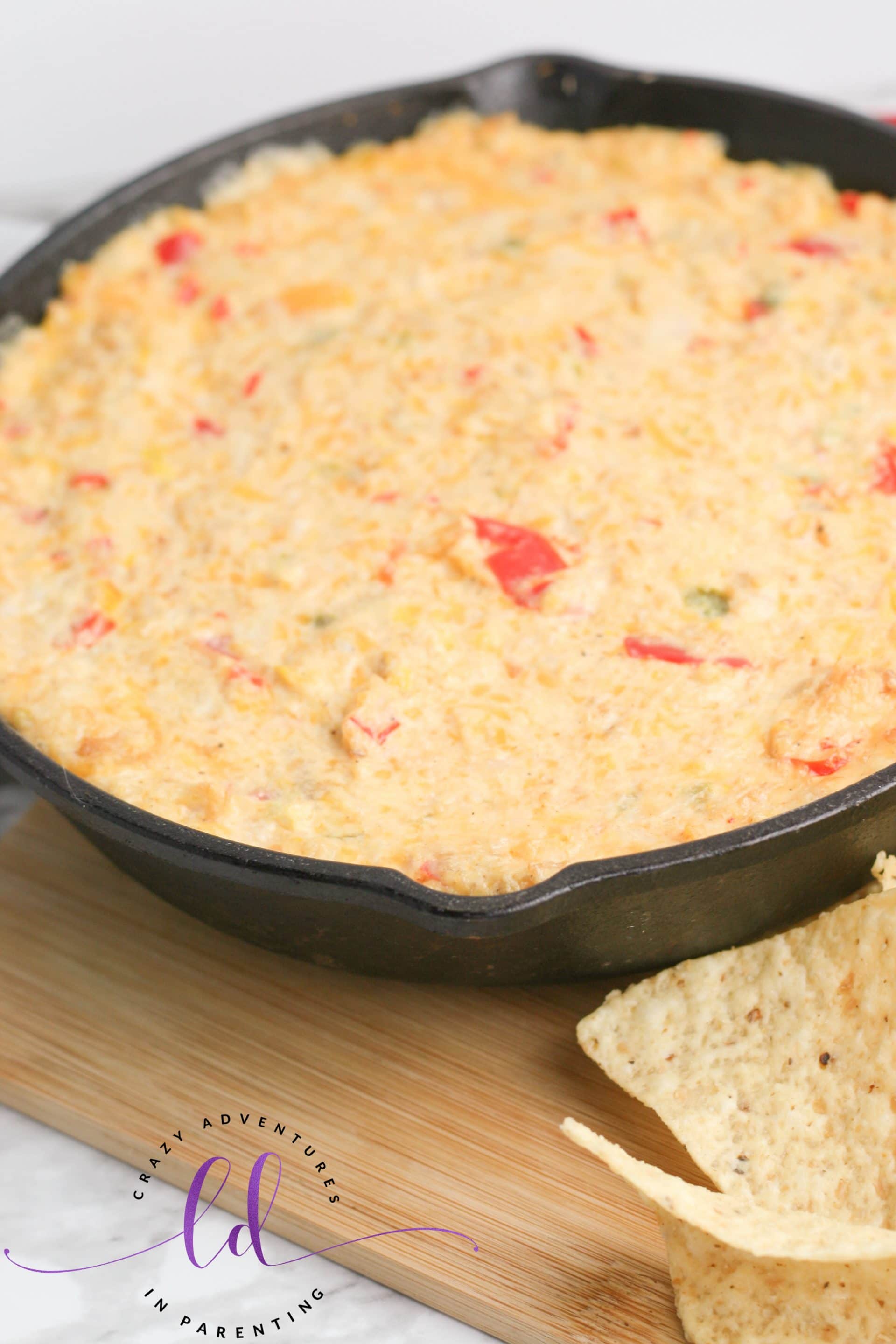 Chicken Fajita Queso Dip Great for Football and Entertaining! Crazy