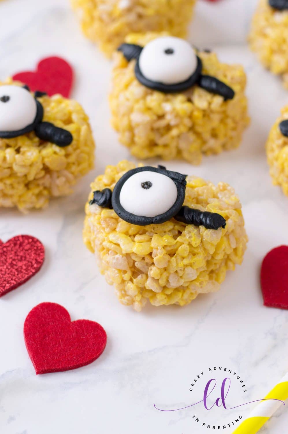 Fun Minions Valentine's Rice Krispies Treats