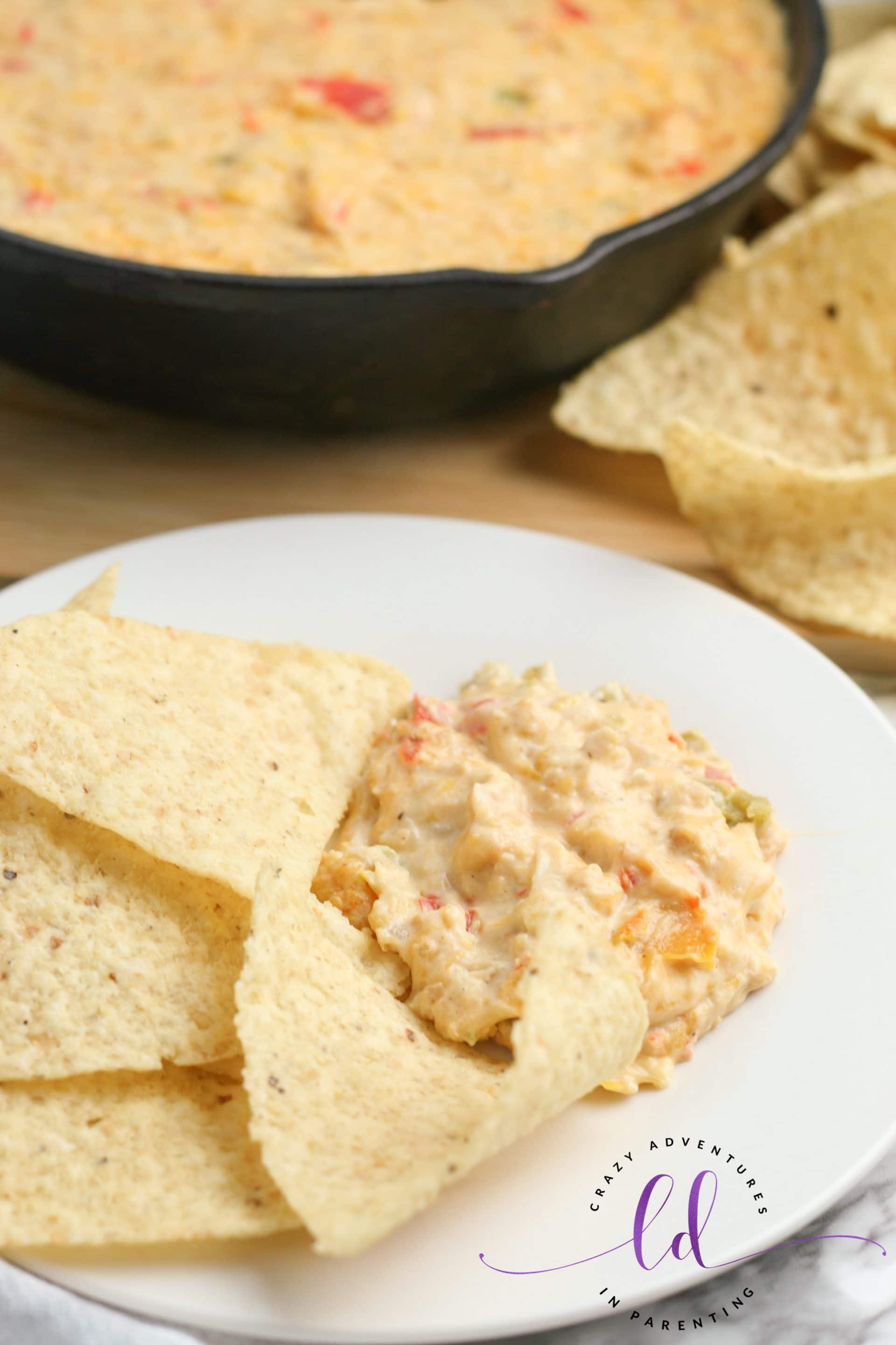 Chicken Fajita Queso Dip Great for Football and Entertaining! Crazy