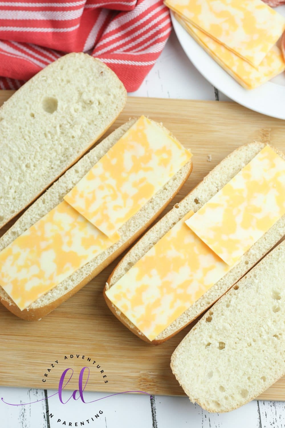 Lay the Cheese for Mini Party Subs