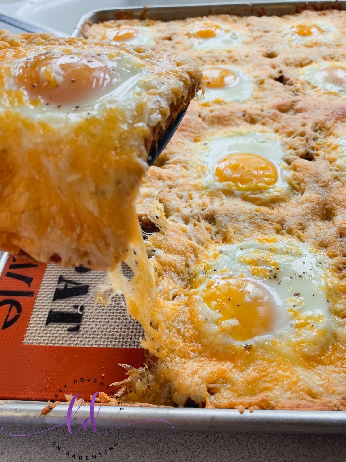 Sheet Pan Cheesy Baked Egg Toast Crazy Adventures in Parenting