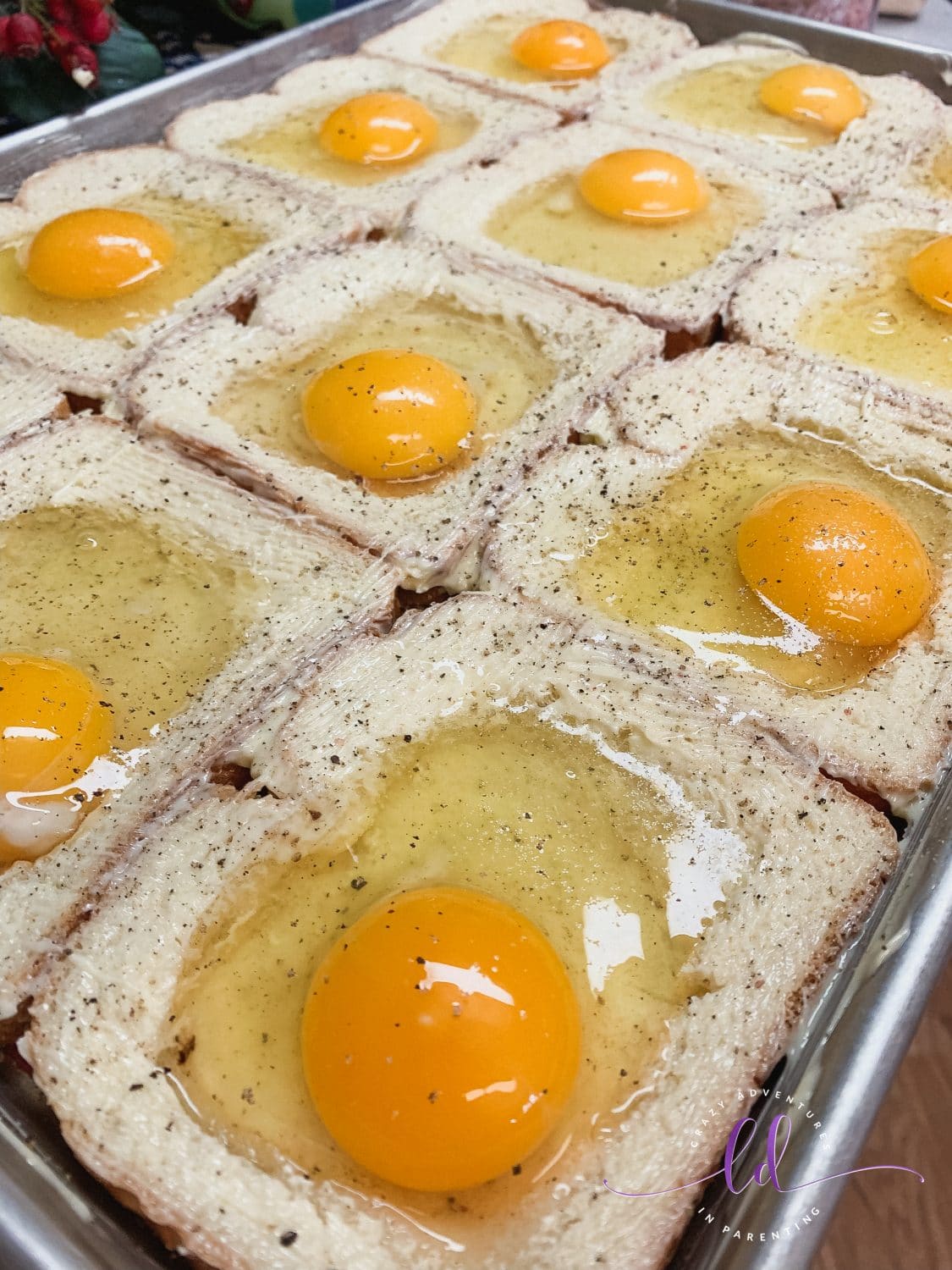 Seasoned Eggs for Sheet Pan Cheesy Baked Egg Toast