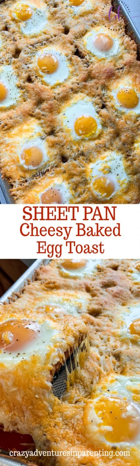 Sheet Pan Cheesy Baked Egg Toast Recipe