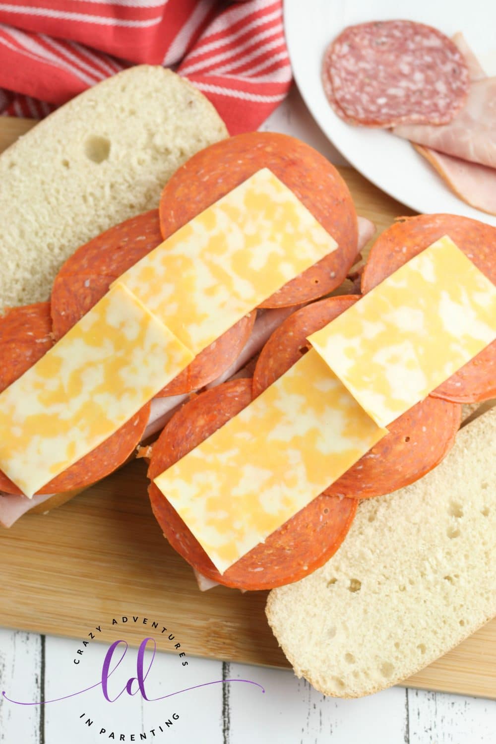 Top with Cheese for Mini Party Subs