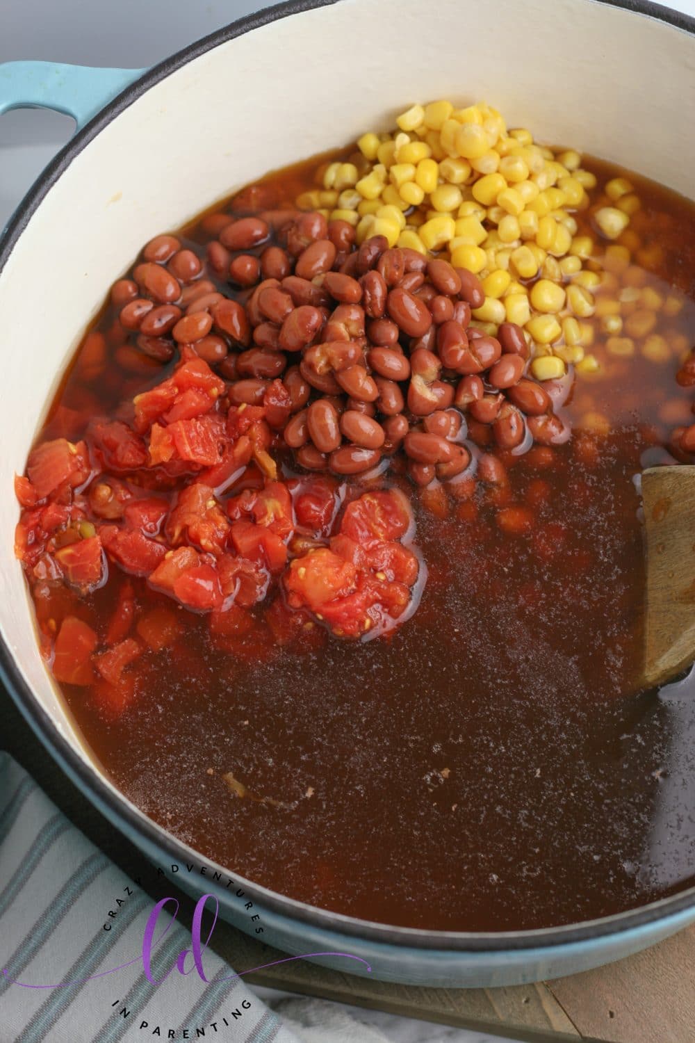 Add Broth to Easy Taco Soup